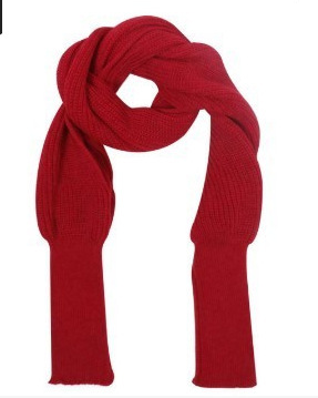 Knitted Wrap Scarf With Sleeves