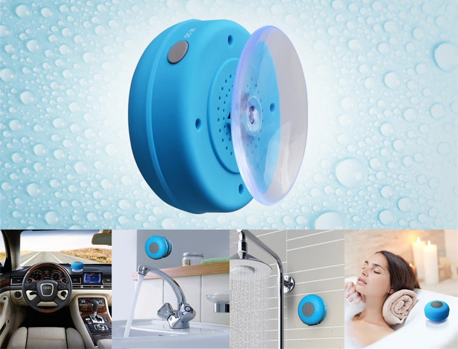 Mini Portable Wireless Waterproof Bluetooth Shower Speaker Receive Calls & Plays Music