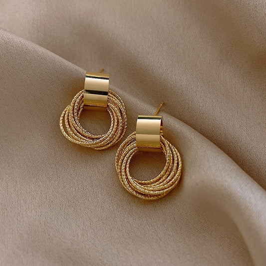 Gold Plated Small Circle Loop Earrings