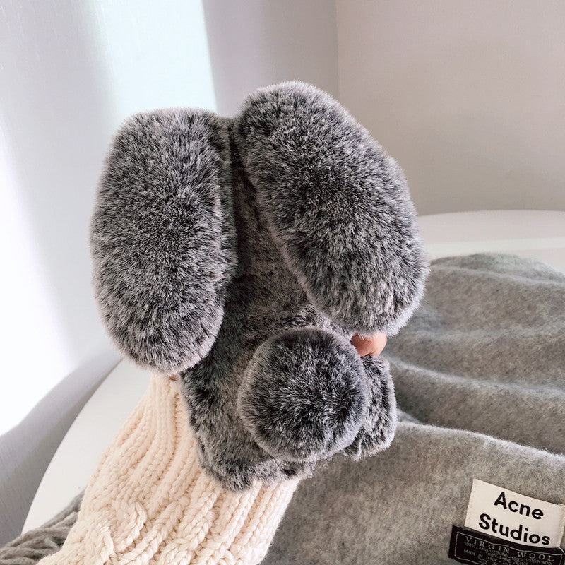 3D Plush Rabbit Ear Furry Phone Case