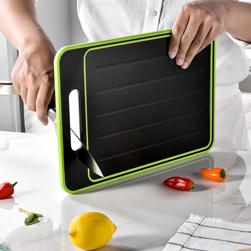 4 in 1 Double-Side Chopping Board With Defrosting Function