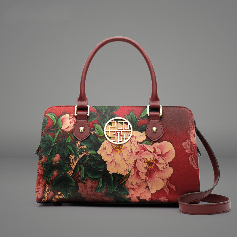 Luxury Silk Floral Handbag