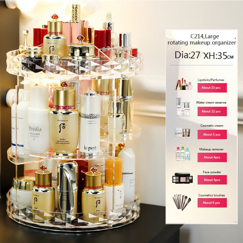 360 Degree Rotation Makeup Organiser
