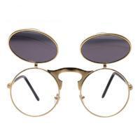 Vintage Unisex Sunglasses Round Designer Steam Punk Metal