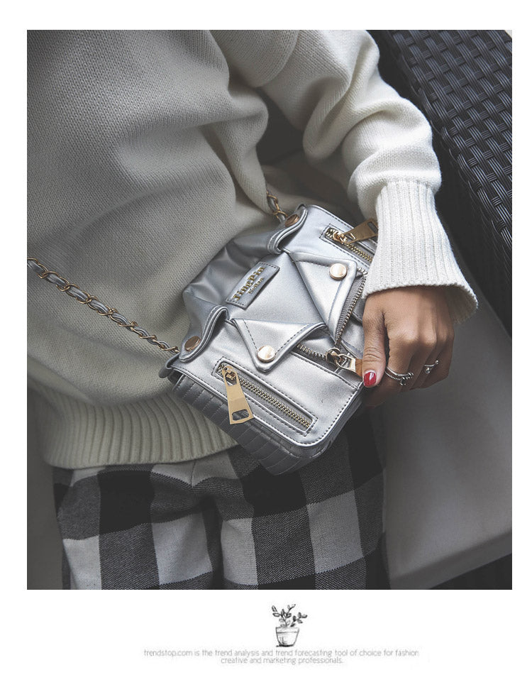 Designer Leather Jacket Handbag