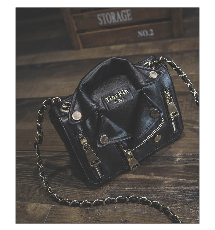 Designer Leather Jacket Handbag
