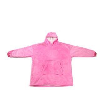 Oversize Soft Fleece Blanket Hoody With Sleeves