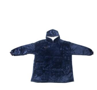 Oversize Soft Fleece Blanket Hoody With Sleeves
