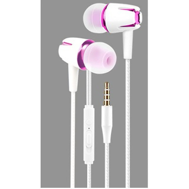 Glow In The Dark Zipper Earphones With Microphone
