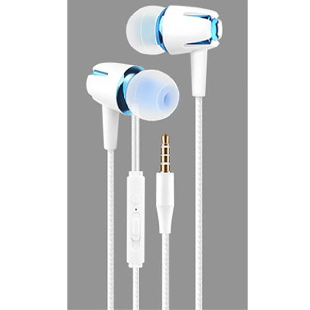Glow In The Dark Zipper Earphones With Microphone