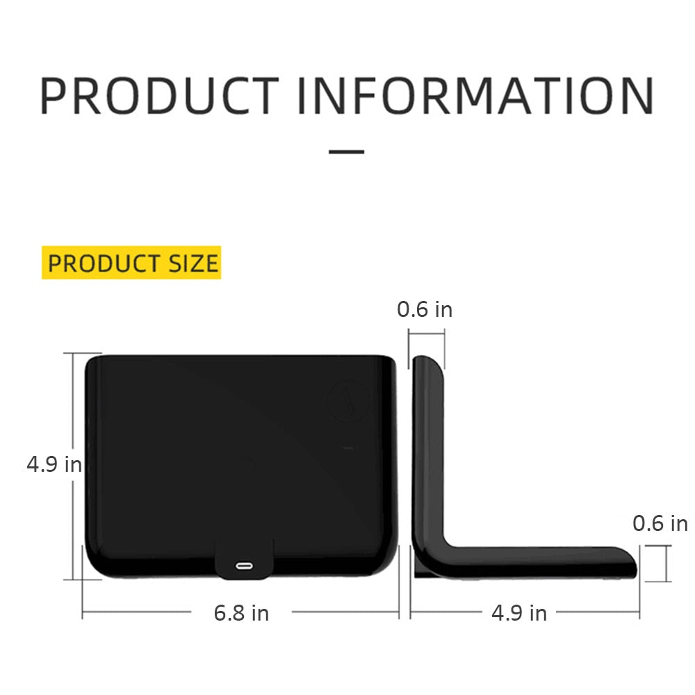 Multi-function Qi Wireless Charger Pad Cal/Clock/Temp