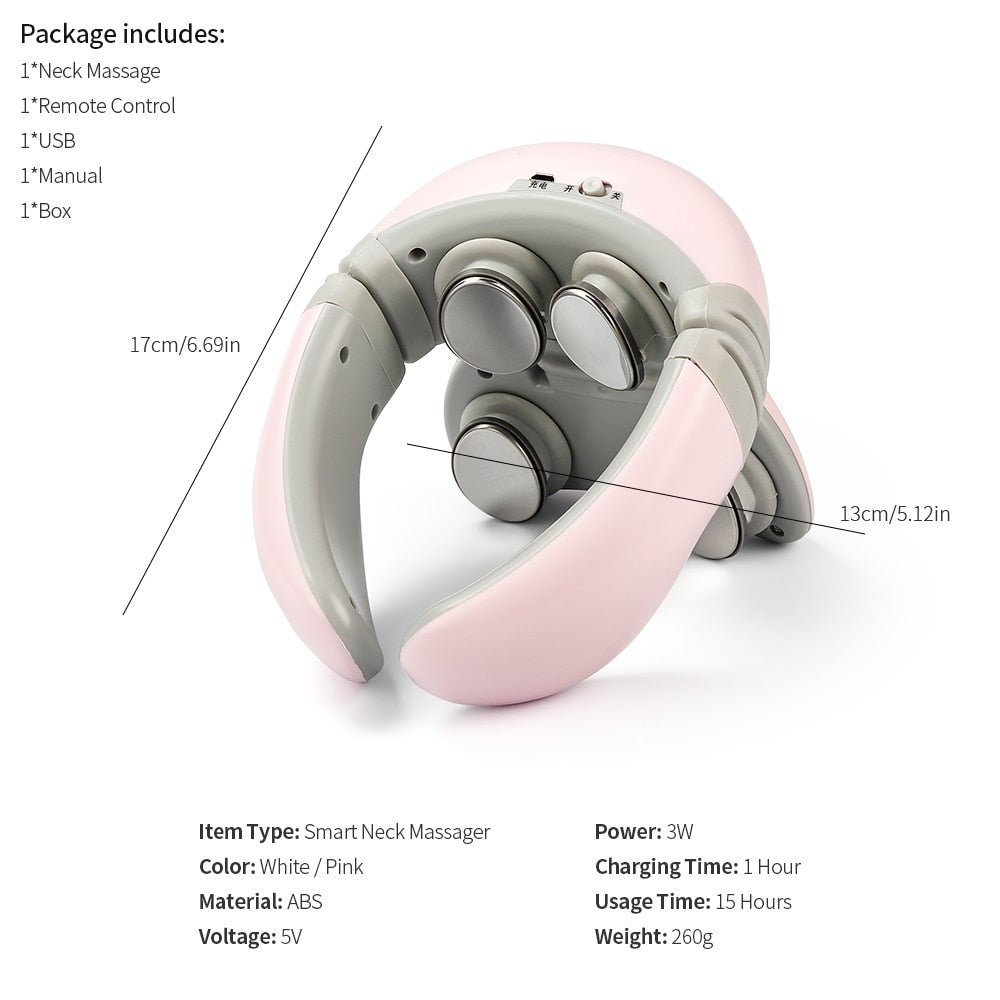4D Magnetic  Neck Shoulder Massager with Remote Control
