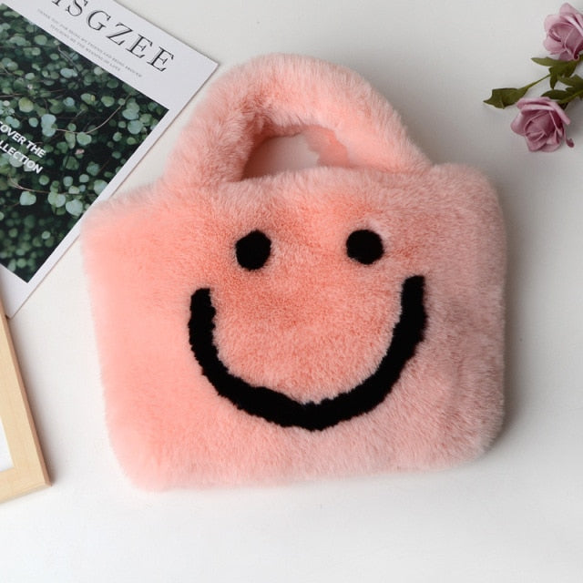 Smiley Face Plush Handbags