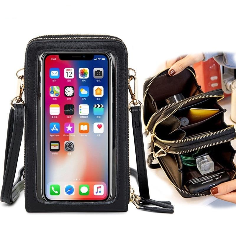 Transparent Touch Screen Phone Crossbody Bag
