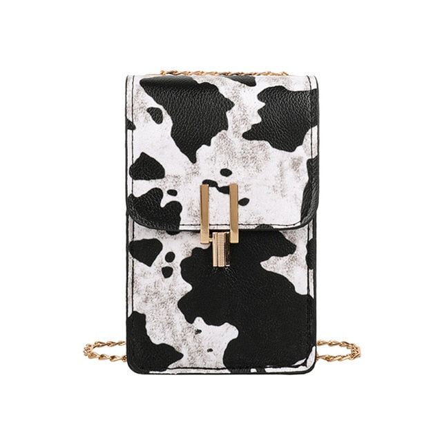 Animal Print Leather Crossbody Bag