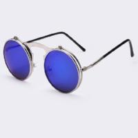 Vintage Unisex Sunglasses Round Designer Steam Punk Metal