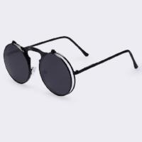 Vintage Unisex Sunglasses Round Designer Steam Punk Metal