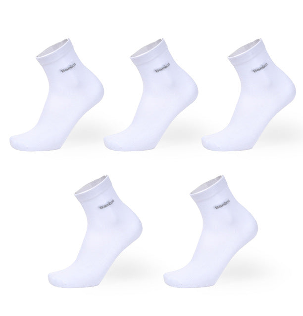 Men Bamboo Fiber Breathable Anti-Bacterial Socks 5 pairs