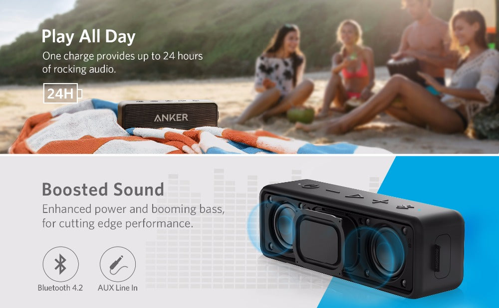 Portable Bluetooth Wireless Speaker 24-Hour Playtime