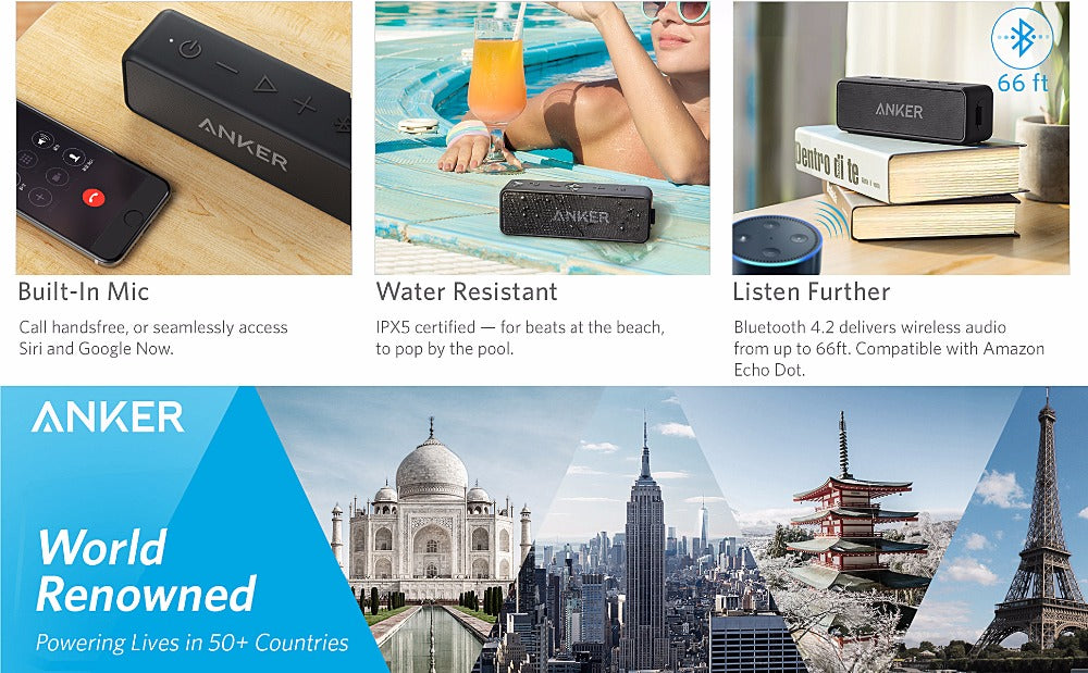 Portable Bluetooth Wireless Speaker 24-Hour Playtime