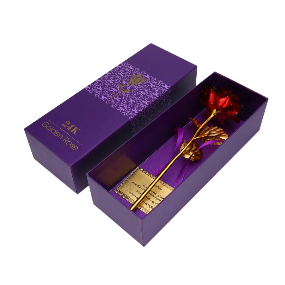 24k Gold Foil Plated Single Rose