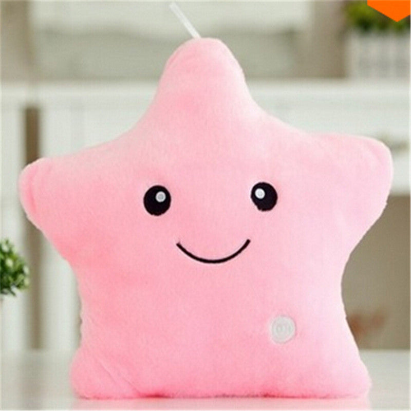 LED Colourful Light Plush Star Pillow
