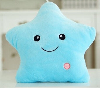 LED Colourful Light Plush Star Pillow