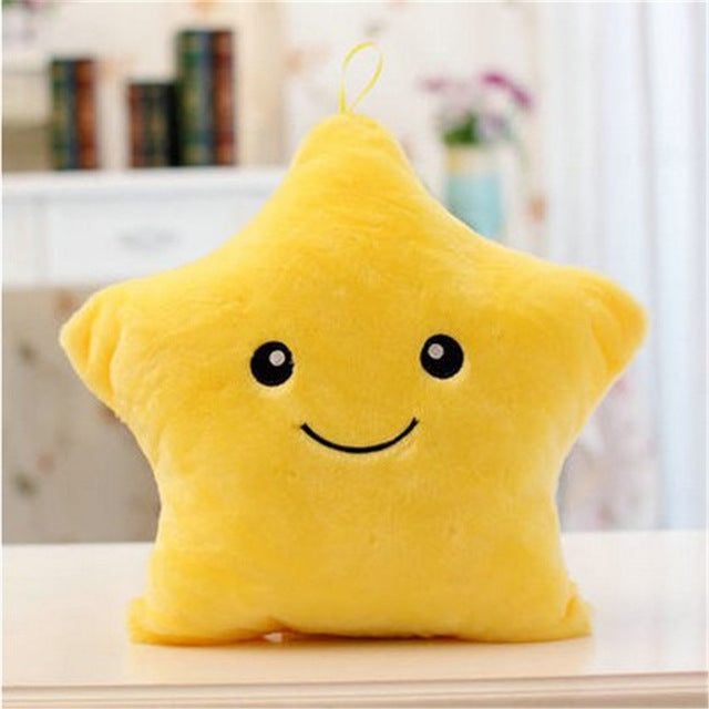 LED Colourful Light Plush Star Pillow