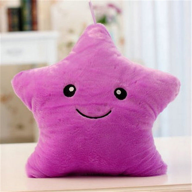 LED Colourful Light Plush Star Pillow