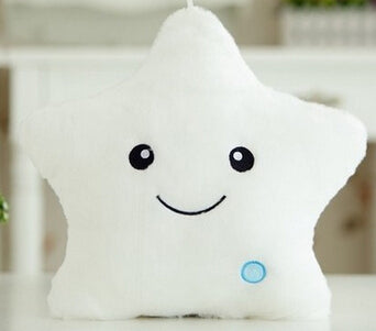 LED Colourful Light Plush Star Pillow