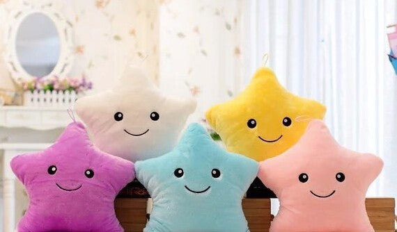 LED Colourful Light Plush Star Pillow