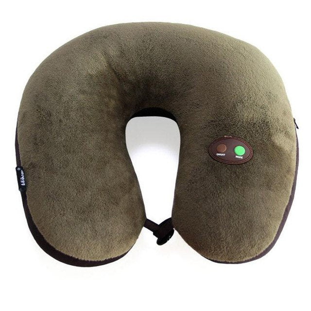USB Power Massage Neck U Shape Travel Pillow