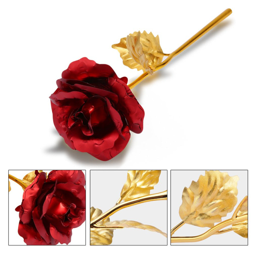 24k Gold Foil Plated Single Rose
