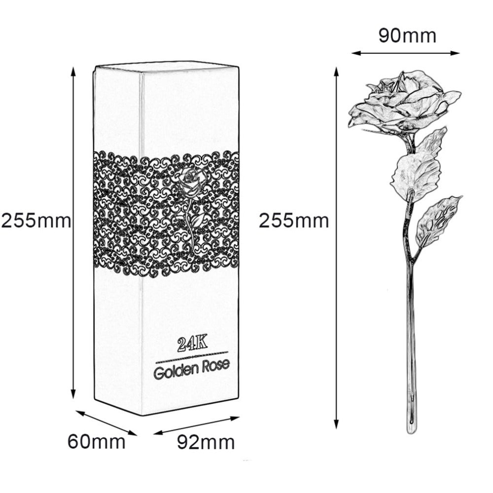 24k Gold Foil Plated Single Rose