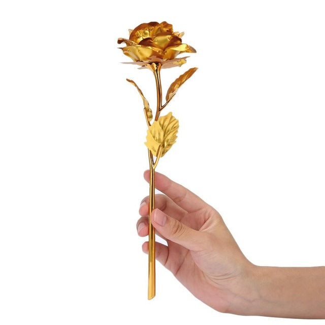 24k Gold Foil Plated Single Rose