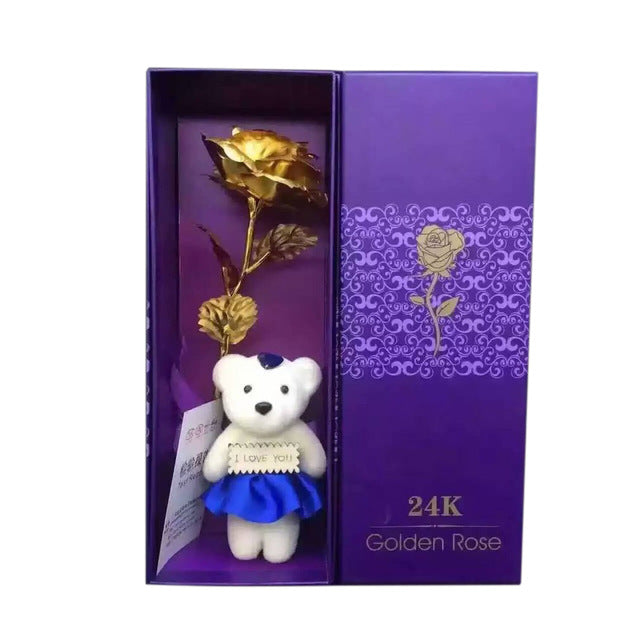 24k Gold Foil Plated Single Rose