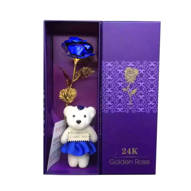 24k Gold Foil Plated Single Rose