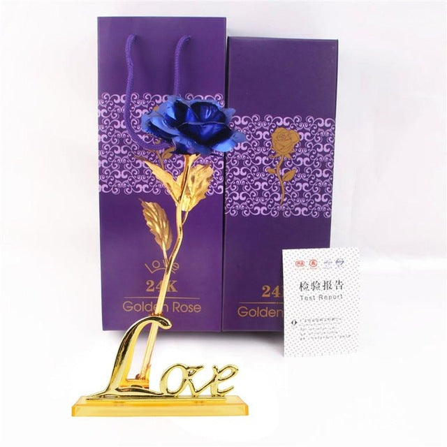 24k Gold Foil Plated Single Rose