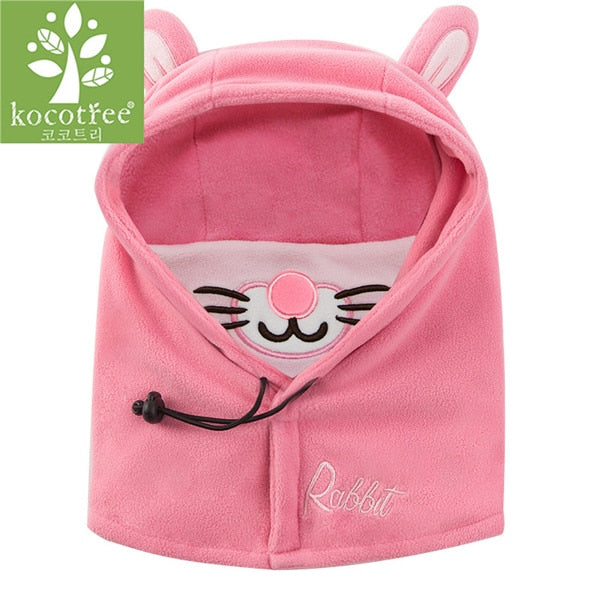 Kids Character Beanie With Mouth Cover