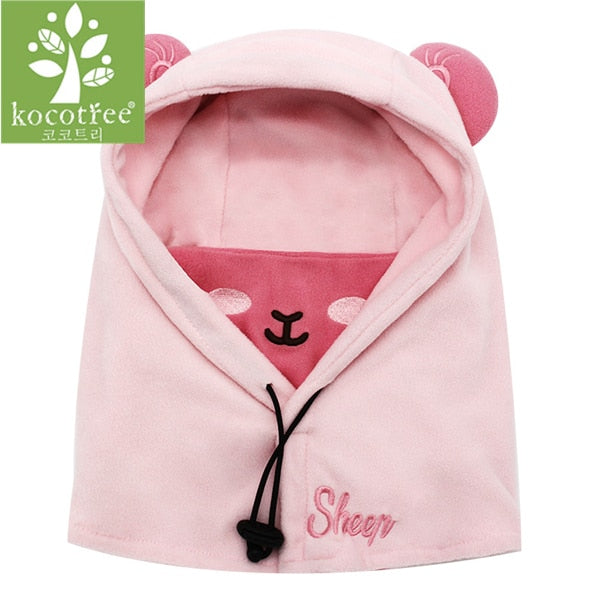 Kids Character Beanie With Mouth Cover