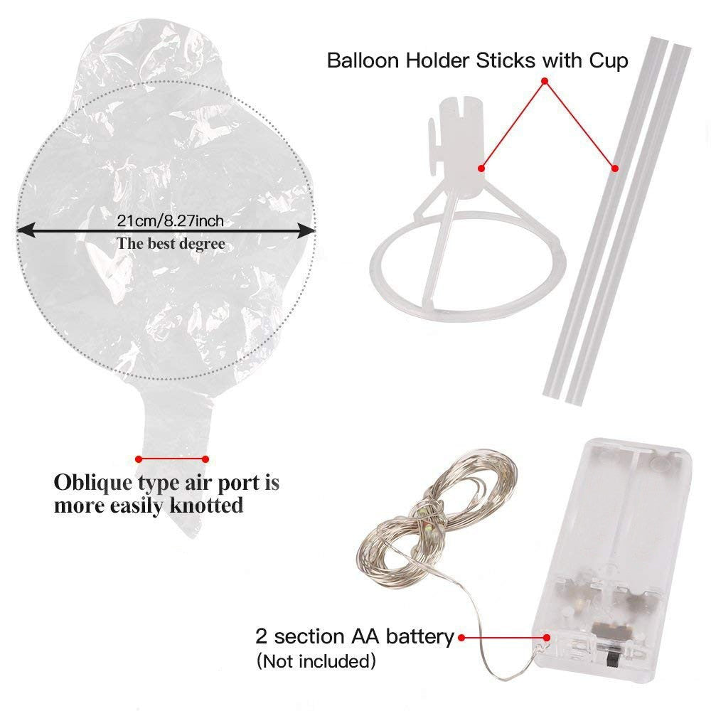 Reusable Luminous Transparent LED Balloons