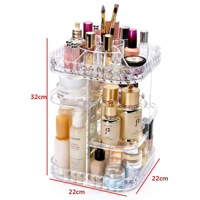 360 Degree Rotation Makeup Organiser