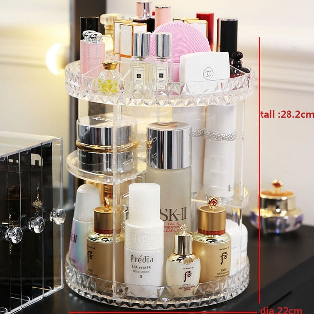 360 Degree Rotation Makeup Organiser
