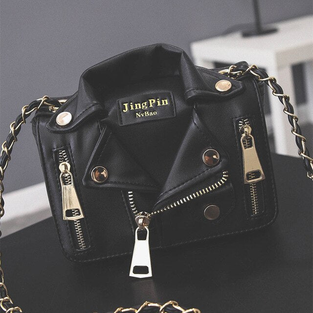 Designer Leather Jacket Handbag