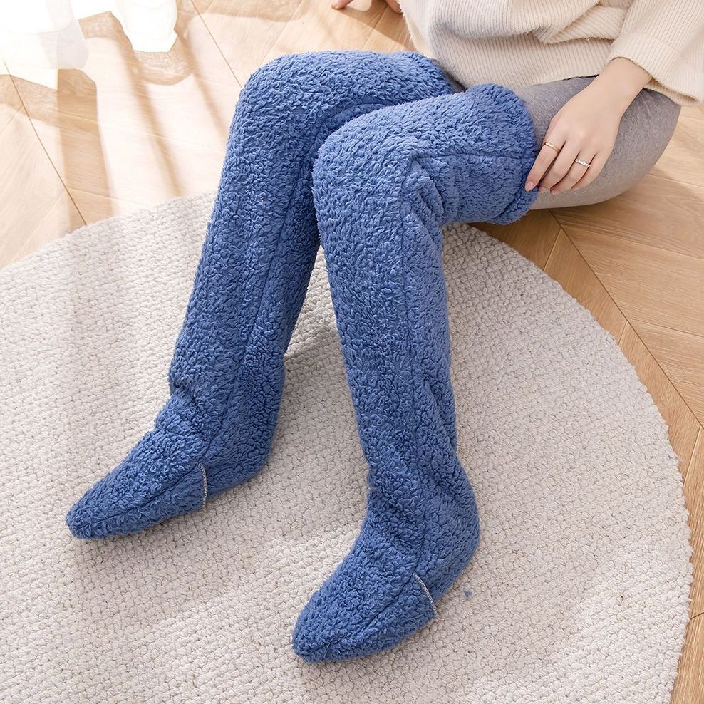 Over Knee High Plush Footless Long Socks / Leg Warmers