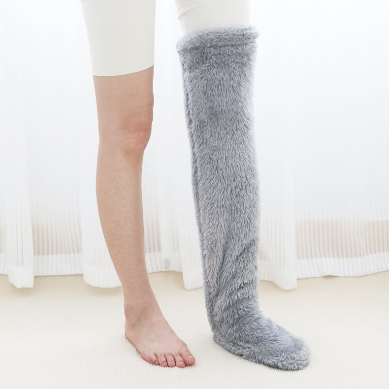 Over Knee High Plush Footless Long Socks / Leg Warmers