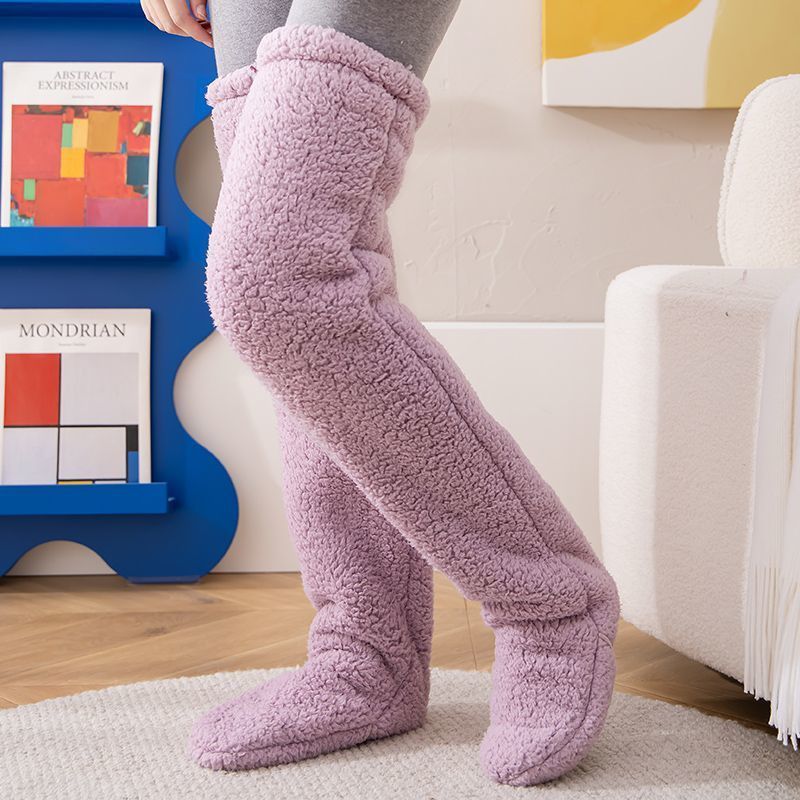 Over Knee High Plush Footless Long Socks / Leg Warmers