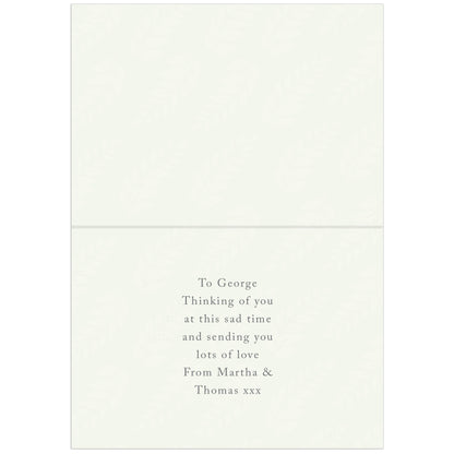 Personalised In Loving Memory Card