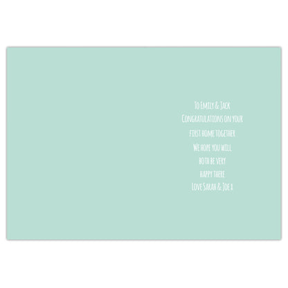 Personalised New Home Card