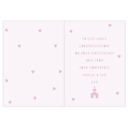 Personalised Pink Papercut Style Card